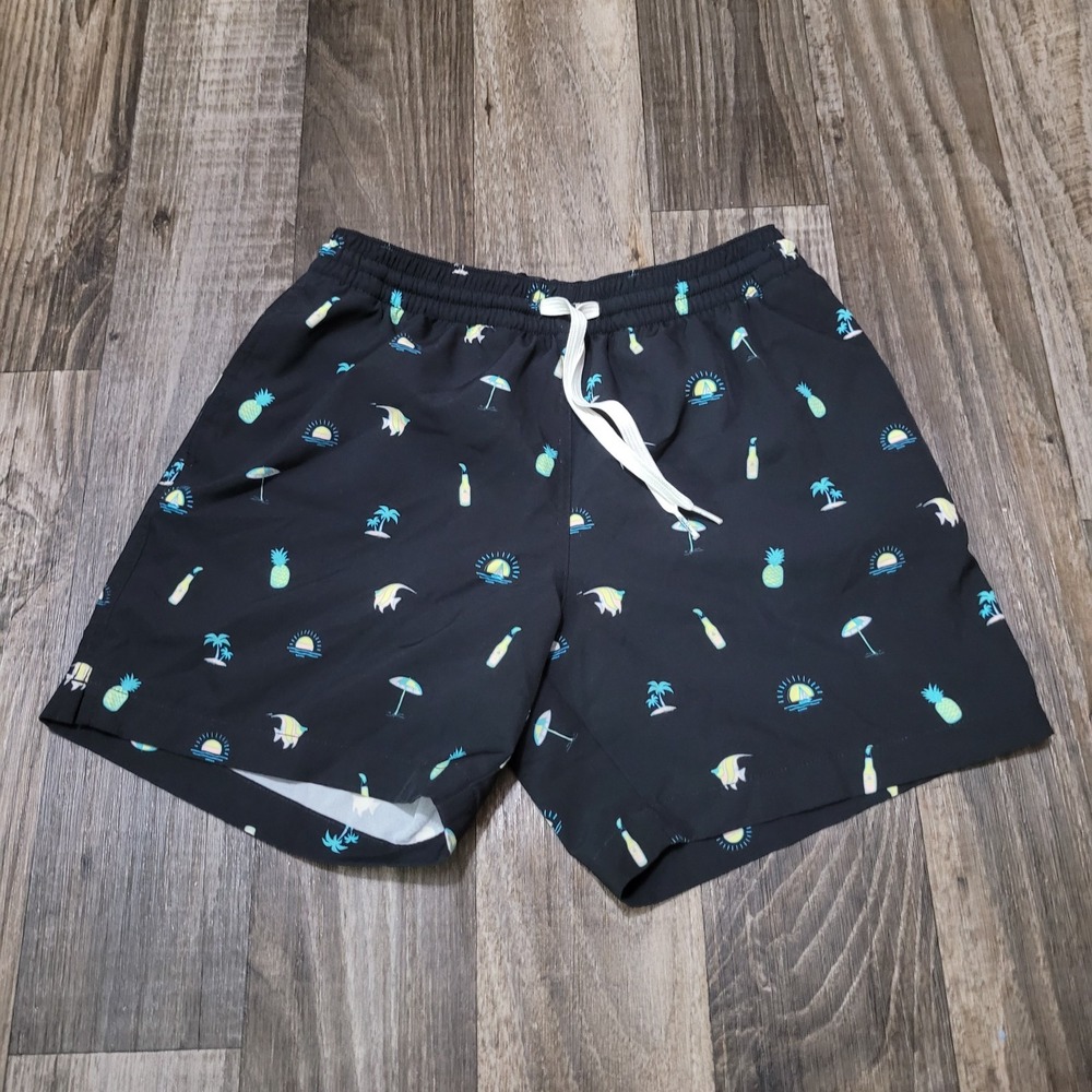 Men's Chubbies Shorts Size Small Fish Sailboat Beer AOP